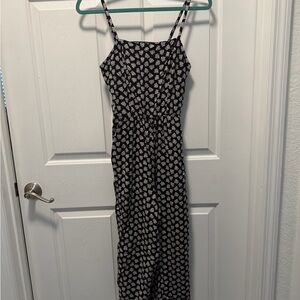 As U Wish Monochrome Leaf Print jumpsuit